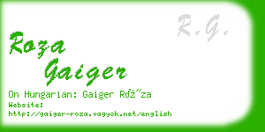 roza gaiger business card